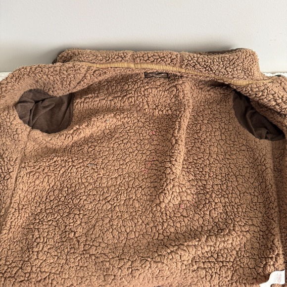 G.H. Bass & Co Mens Full Zip Hooded Fleece Jacket Outdoors Brown Barn Utility - Picture 3 of 15